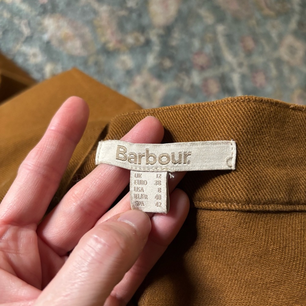 Barbour Allerston Trouser Wide Leg Pants in Gold Brown Sz 8 - Picture 10 of 13